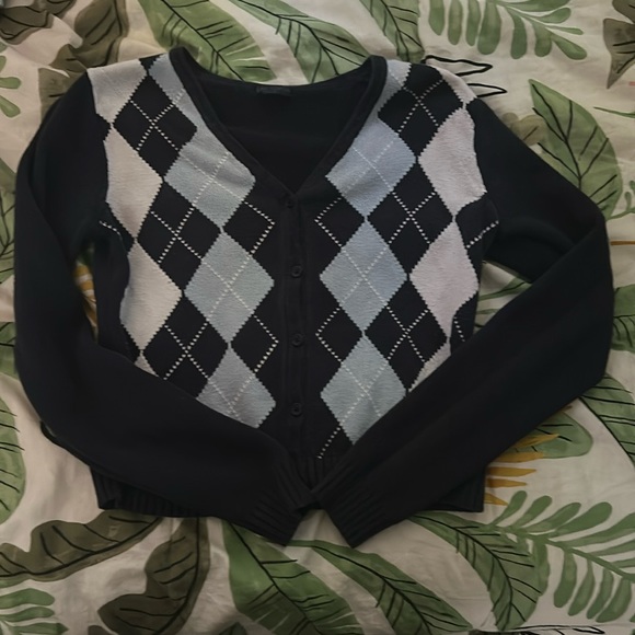 Brandy Melville Sweaters - Brandy Melville navy blue Elizabeth button up sweater